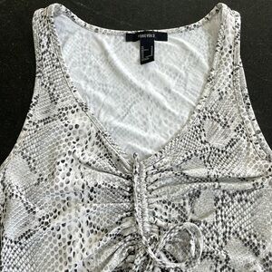 Cropped snakeskin shirt from forever 21